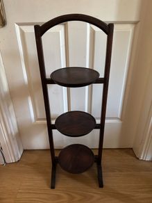 Vintage Antique 3-Tier Folding Wooden Cake Stand/Plant Display (83cm High)