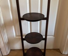 Vintage Antique 3-Tier Folding Wooden Cake Stand/Plant Display (83cm High)