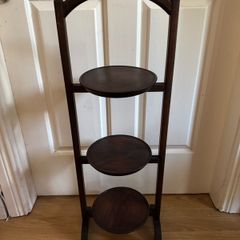 Vintage Antique 3-Tier Folding Wooden Cake Stand/Plant Display (83cm High)