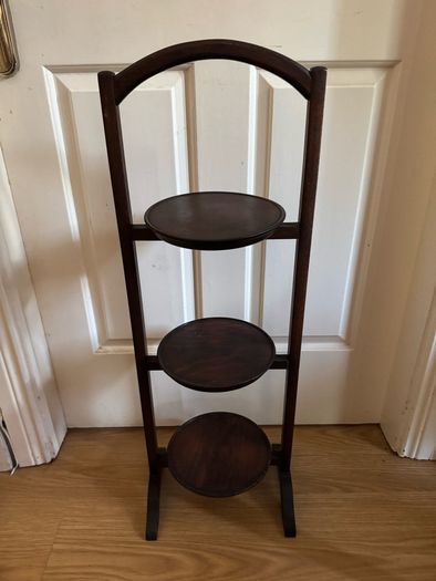 Vintage Antique 3-Tier Folding Wooden Cake Stand/Plant Display (83cm High)