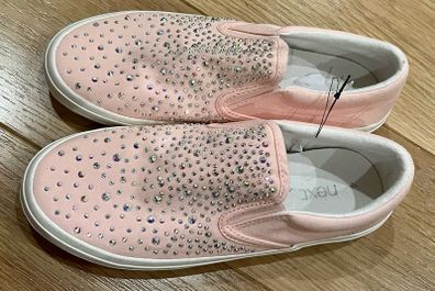 Next BNWT Girl Canvas Shoe with bling! Size 4/37