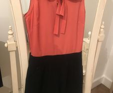 Coral and Black Playsuit size 8