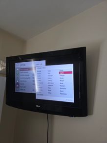 LG tv with wall support