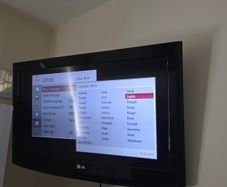 LG tv with wall support