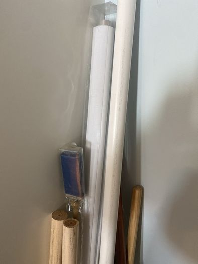 Selection of curtain poles and 2 x roller blinds