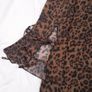 Boohoo Brown Black Leopard Y2K Grunge Tie Front V Neck Flared Mini Dress 16UK/44EU Image 7