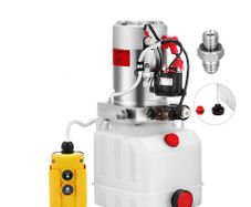 BRAND NEW 12V DC Hydraulic Pump Single Acting With 4L Plastic Oil Tank for Dump Trailer Tailgate Car Jak Lift Power Unit