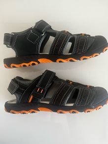Dunnes Stores Boys Active Sports Sandals Size 1 (Black & Orange)