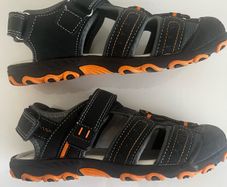 Dunnes Stores Boys Active Sports Sandals Size 1 (Black & Orange)