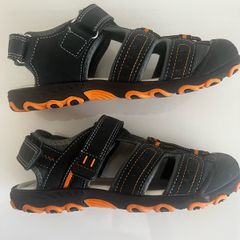 Dunnes Stores Boys Active Sports Sandals Size 1 (Black & Orange)