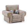 Verona Beige & Grey Scatter & Fullback Cushions Sofa Image 5