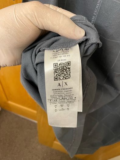 Armani Exchange Polo T-Shirt Grey Size M / L