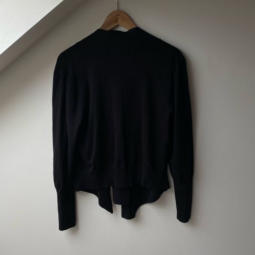 Part Two Black Tie Front Knit Cardigan