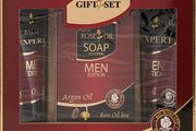 Aftershave Balm Argan and Rose Oil Gift Set for Men