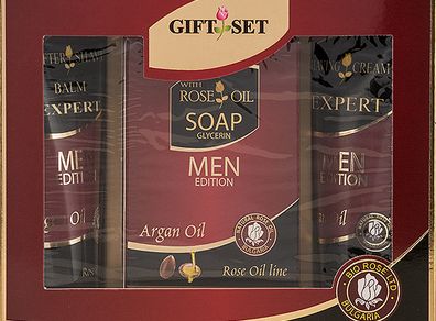 Aftershave Balm Argan and Rose Oil Gift Set for Men