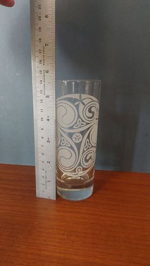 Fabulous Vintage Irish Mist Celtic Design Etched Highball Glass, Made in Italy, Mint Condition