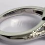 African Amethyst & Moissanite Ring in Rhodium Overlay Sterling Silver Image 10