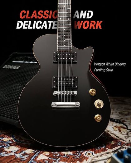 LP Electric Guitar Kit Full Size Guitar Starter Set 39 Inch Solid Body with Bag, Strap, Cable (FREE SHIPPING)