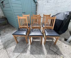 6 x wooden dining chairs