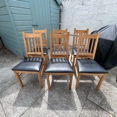 6 x wooden dining chairs