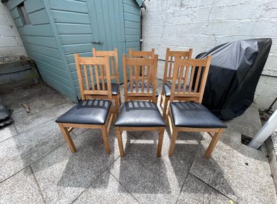 6 x wooden dining chairs