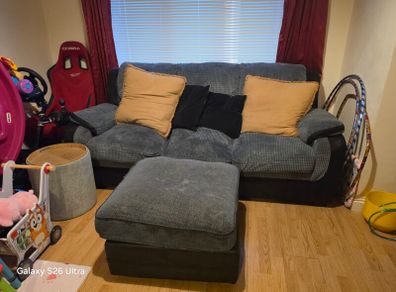 3 and 2 seater plus footstool