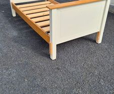 Timber solid frame single bed