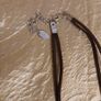 Per Una Long Multi-Faceted.Brown Glass Bead & Faux Leather Necklace Image 2