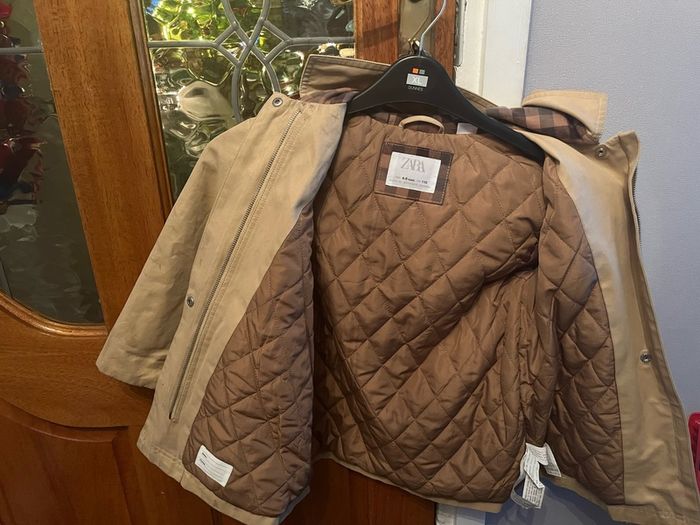 Zara hooded quilted coat 4-5years 110cm