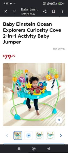 Baby Einstein Ocean Explorers Curiosity Cove 2-in-1 Activity Baby Jumper