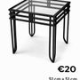Glass coffee table
