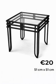 Glass coffee table