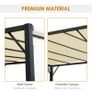 Metal Pergola With Canopy Retractable Pergola Canopy 3Lx3Wx2.3H m Garden Gazebo Party Tent Sun Shelter Cover Image 3