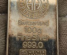 Argor Heraeus SA Switzerland 100 Grams Fine Silver 999.0 Melter Asseyer