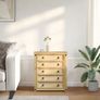 Chest of Drawers "Corona" 80x40x89 cm Solid Wood Pine Image 5
