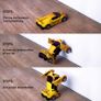2 Pcs Deformation Cars for 3-7 Years Old Boys,Best Birthday Gifts for Boys Girls Pull Back Robot Car Toy for Boys Girls Kids Play Push Toy Cars Transformers Cars Toys for Kids Blue & Yellow Image 6