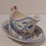 Beautiful Vintage Masons Ironstone Individual Gravy Boat and Matching Underplate in the Regency Pattern, Circa 1940 - Unusual Size Image 5