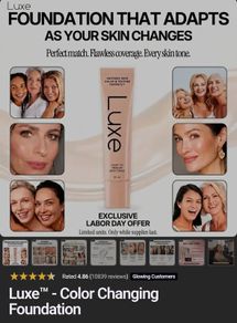 Luxe Colour Changing Foundation & Master Blending Brush Brand New