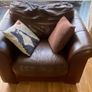 Brown Leather 3 piece suite Image 3