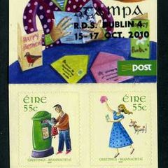 2010 Ireland Stampa Members Greetings Commemorative Stamp Booklet Overprinted for Stampa Mint Never Hinged (MNH)