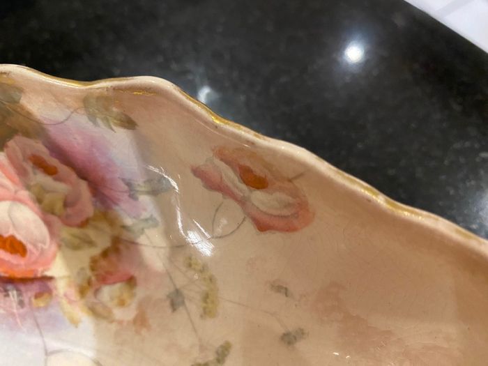 Antique 100 year old  WAA &  Co (adderely) two handled dish