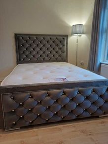 New Classic Upholstered Bed Frame Single, Double & King Size Options