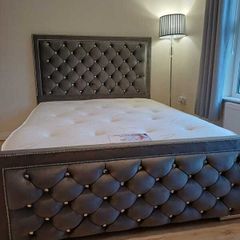 New Classic Upholstered Bed Frame Single, Double & King Size Options