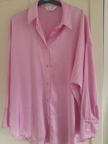 Ladies long silk blouse