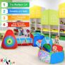 5Pc Kids Ball Pit Tents And Tunnels, Toddler Jungle Gym Play Tent With Play Crawl Tunnel Toy, Pit Balls Not Included, Indoor Outdoor Gift, Target Game W/ 4 Dart Balls (FREE POSTAGE) Image 2
