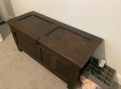 Antique Solid Oak Dutch Chest/Coffer