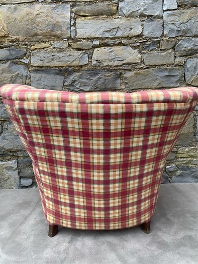 Superb Heavy Traditional Tartan Armchair.