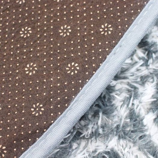 FREE SHIPPING Round Rugs for Bedrooms Fluffy Living Room Circle Area Rug Soft Shaggy Carpet for Kids Room Floor Mat (Black grey, 80cm)