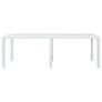 Garden Table White 220x90x72 cm Plastic Rattan Look Image 4