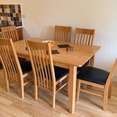 Dining table + 6 chairs - set 150 euro but open to offers
